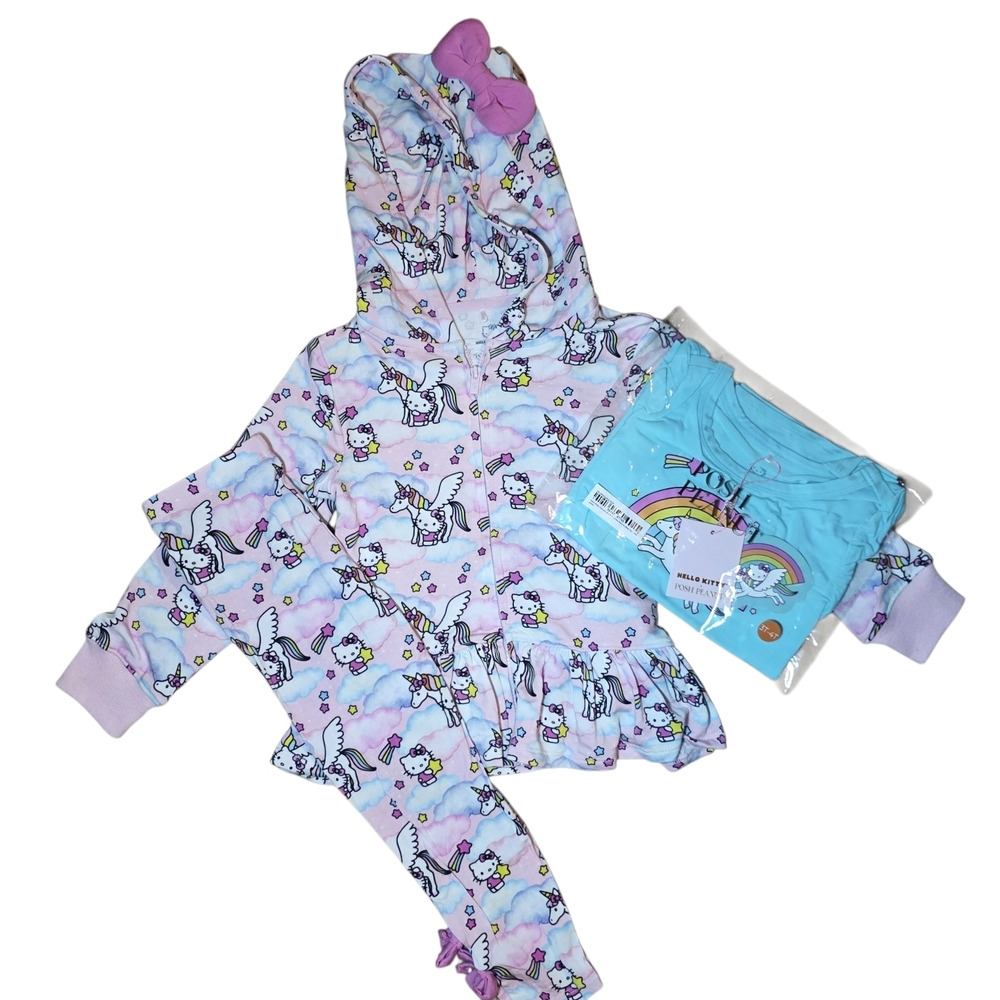 Posh Peanut Hello Kitty Unicorn Jacket, Leggings, and Tee 3T/4T NWT-EUC